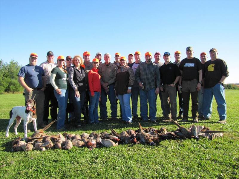 Corporate Pheasant Hunt in Menomonie, WI | Whispering Emerald Ridge Game